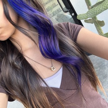 Vidogi Salon - Blue/purple stripe - Hair Salons Near Me - Scottsdale, Arizona Vidogi Salon - Blue/purple stripe - Hair Salons Near Me - Scottsdale, Arizona