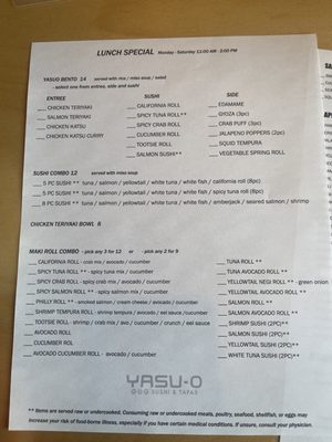 Menu photo 6 Yasuo Sushi & Tapas Scottsdale, AZ Menu photo 6 Yasuo Sushi & Tapas Scottsdale, AZ