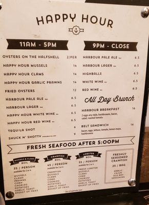 Menu photo 2 Harbour Oyster + Bar Vancouver, BC Menu photo 2 Harbour Oyster + Bar Vancouver, BC