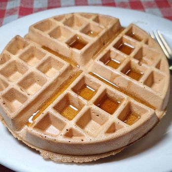 Durf's Family Restaurant - Well done crispy waffle with real maple syrup - American Near Me - Fairport, New York Durf's Family Restaurant - Well done crispy waffle with real maple syrup - American Near Me - Fairport, New York