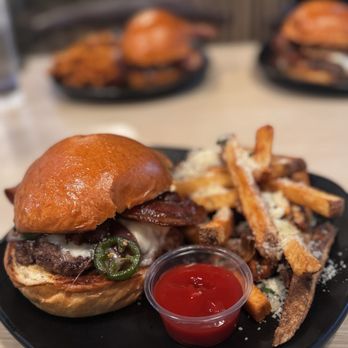 The Original Hills Kitchen - Jalapeno Burger with Truffle Fries - Salad Near Me - Rancho Cucamonga, California The Original Hills Kitchen - Jalapeno Burger with Truffle Fries - Salad Near Me - Rancho Cucamonga, California
