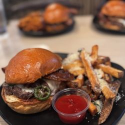 The Original Hills Kitchen - Jalapeno Burger with Truffle Fries