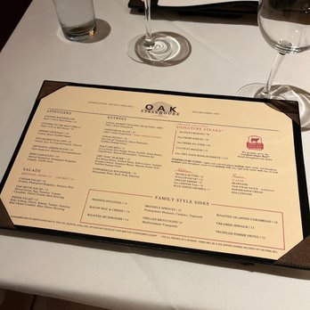 Oak Steakhouse - Menu - Steakhouses Near Me - Charleston, South Carolina