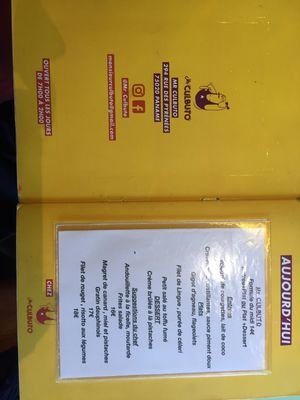 Menu photo 2 Monsieur Culbuto Paris, 75 Menu photo 2 Monsieur Culbuto Paris, 75