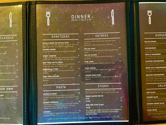 Menu photo 4 Grand Canyon Inn Restaurant Williams, AZ