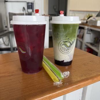 Tea O'clock - Watermelon Sugar High and Halle Berry (Blueberry Matcha). - Desserts Near Me - Waimea, Hawaii Tea O'clock - Watermelon Sugar High and Halle Berry (Blueberry Matcha). - Desserts Near Me - Waimea, Hawaii
