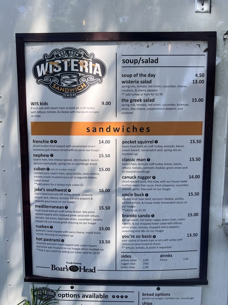 Wisteria Sandwich Shop Logo