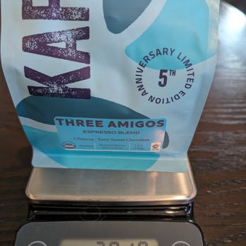 Kafiex Roasters - Coffee Lab - Kalifex coffee weighting in at 301g when it's supposed to be 340g of coffee. At the very least, it's short 39g. - Coffee & Tea Near Me - Vancouver, Washington Kafiex Roasters - Coffee Lab - Kalifex coffee weighting in at 301g when it's supposed to be 340g of coffee. At the very least, it's short 39g. - Coffee & Tea Near Me - Vancouver, Washington