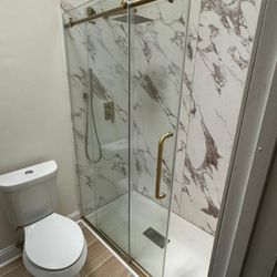 Crossroads Renovations - Tub to shower conversion!