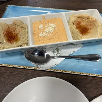 The Green Olive - Dip Trio - Mediterranean Near Me - Litchfield Park, Arizona The Green Olive - Dip Trio - Mediterranean Near Me - Litchfield Park, Arizona