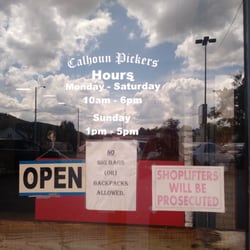 Calhoun Pickers - Hours of operation