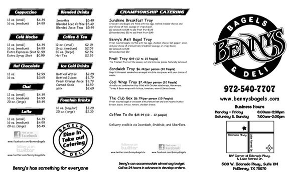 Menu photo 6 Benny's Bagels McKinney, TX