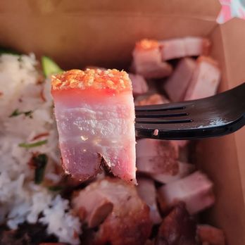 Baos Hog - Close up of the pork belly. Perfect meat to fat to skin ratio. It was still crunchy too. - Chinese Near Me - Garden Grove, California