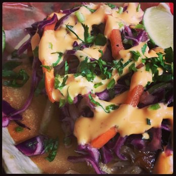 Torchy's Tacos - Taco of the Month - Tokyo Drifter! Teriyaki BBQ pork with sriracha mayo and a crispy wonton - Tex-Mex Near Me - Austin, Texas Torchy's Tacos - Taco of the Month - Tokyo Drifter! Teriyaki BBQ pork with sriracha mayo and a crispy wonton - Tex-Mex Near Me - Austin, Texas