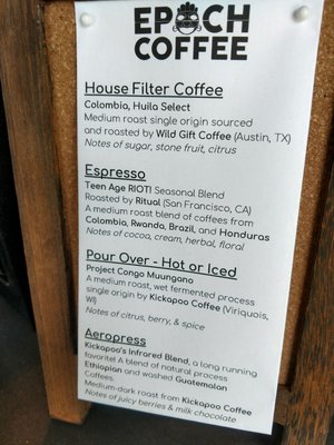 Menu photo 7 Epoch Coffee Austin, TX Menu photo 7 Epoch Coffee Austin, TX