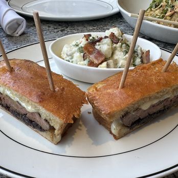 Nick's Laguna Beach - Rib eye melt and warm potato salad - American Near Me - Laguna Beach, California Nick's Laguna Beach - Rib eye melt and warm potato salad - American Near Me - Laguna Beach, California
