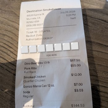 Destination Smokehouse - Barbeque Near Me - Murrieta, California
