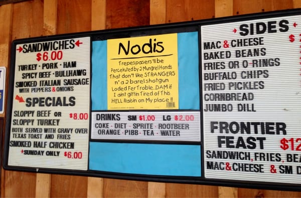 Menu photo 6 Frontier Bar B Q Fairfield, PA