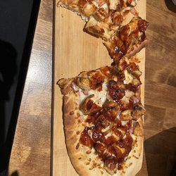 Pete's Place - BBQ Chicken flatbread pizza - ample toppings and the chicken was super tasty!