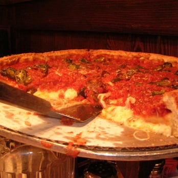 Giordano's - Large Stuffed Pepperoni Sausage Jalapeno and Extra Sauce - Pizza Near Me - Chicago, Illinois