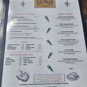 Succotash Southern and Creole Kitchen - Menu - Southern Near Me - Durham, North Carolina Succotash Southern and Creole Kitchen - Menu - Southern Near Me - Durham, North Carolina