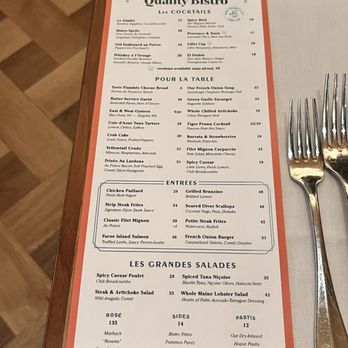 Quality Bistro - Lunch Menu (Aug 2023) - French Near Me - New York, New York Quality Bistro - Lunch Menu (Aug 2023) - French Near Me - New York, New York