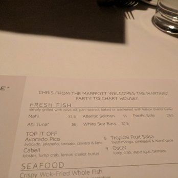 Monterey Marriott - Special touch on the menu for our anniversary dinner! - Hotels Near Me - Monterey, California Monterey Marriott - Special touch on the menu for our anniversary dinner! - Hotels Near Me - Monterey, California