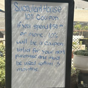 Shuna’s Succulent House - Nurseries & Gardening Near Me - Chino, California
