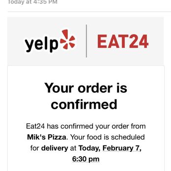 Mik's Pizza - Confirmation of delivery time. - Pizza Near Me - Oxnard, California Mik's Pizza - Confirmation of delivery time. - Pizza Near Me - Oxnard, California