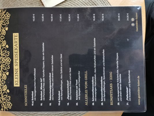 Menu photo 2 Gaststätte Kaiser Leverkusen, NW