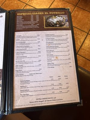 Menu photo 1 Los Potrillo Mexican Restaurant Jennings, LA Menu photo 1 Los Potrillo Mexican Restaurant Jennings, LA