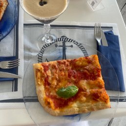 Margarita pizza and expresso martini