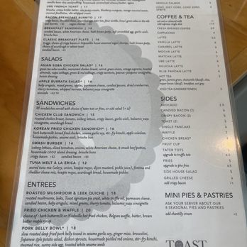 Toast Kitchen & Bakery - Menu 5/26 - Breakfast & Brunch Near Me - Tustin, California