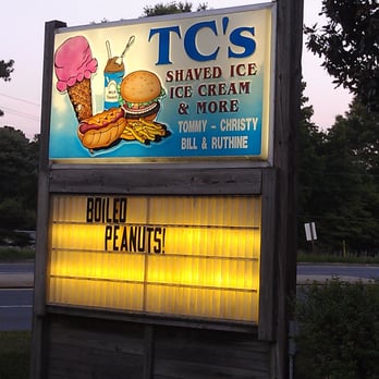 Tc's Shaved Ice - Sign by the road. Don't miss it! - Ice Cream & Frozen Yogurt Near Me - Rock Hill, South Carolina
