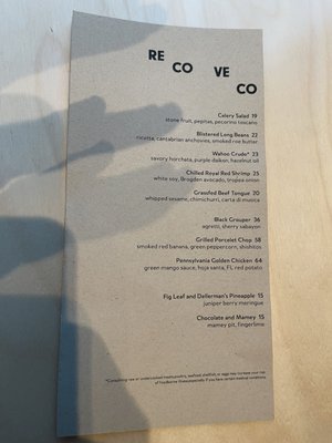 Menu photo 1 Recoveco South Miami, FL Menu photo 1 Recoveco South Miami, FL