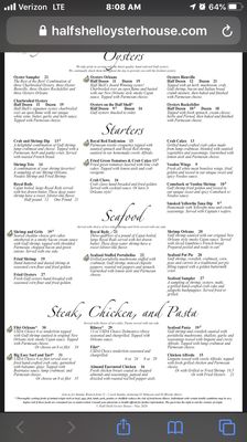 Menu photo 3 Half Shell Oyster House Mobile, AL