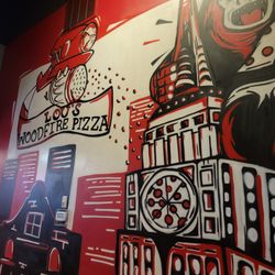 Lous Woodfire Pizza - Wall murial inside the restaurant