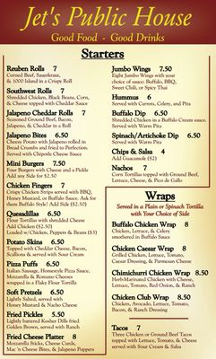 Menu photo 2 Jet's Public House Chicago, IL