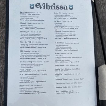 Vibrissa Beer - Beers as of 11/2022 - Breweries Near Me - Front Royal, Virginia