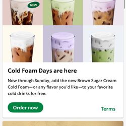 Starbucks - Starbucks Cold Foam Promotion