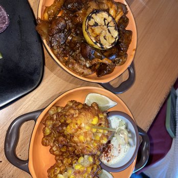 Bar Tabu - Corn fritters and mushrooms - Salad Near Me - Chicago, Illinois