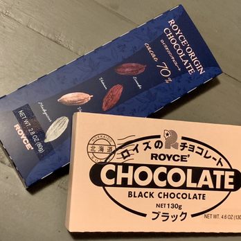 ROYCE' Chocolate - Origin Chocolate "Cacao 70%" (Ecuador, Vietnam, Venezuela, Madagascar) & Chocolate Black Chocolate; IG: @katzlundell - Chocolatiers & Shops Near Me - Torrance, California