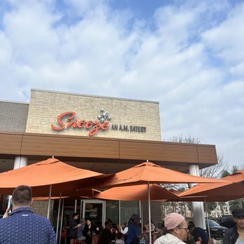 Snooze, an A.M. Eatery - Snooze front patio - Breakfast & Brunch Near Me - Webster, Texas Snooze, an A.M. Eatery - Snooze front patio - Breakfast & Brunch Near Me - Webster, Texas