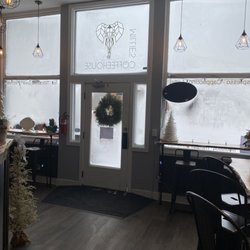 Millie’s Coffeehouse - Frosted winter windows!