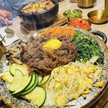Bibimboom - Bimbimbap and Salt and scallion pork stone - Korean Near Me - San Diego, California