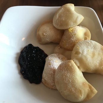 Daisies - Fried ricotta Pierogis with blueberry sauce - Pasta Shops Near Me - Chicago, Illinois Daisies - Fried ricotta Pierogis with blueberry sauce - Pasta Shops Near Me - Chicago, Illinois