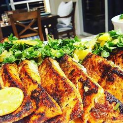 Ultimate Chef Services - Pan seared Salmon topped with a Cruzan Rum Citrus Glaze
