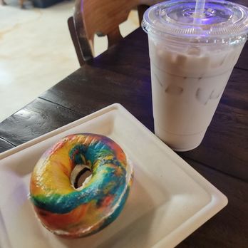 Crocker Coffee House - Superman bagel and XL iced chai latte - Coffee & Tea Near Me - Harrison Township, Michigan Crocker Coffee House - Superman bagel and XL iced chai latte - Coffee & Tea Near Me - Harrison Township, Michigan