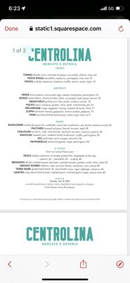 Menu photo 7 Centrolina Washington, DC, DC