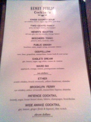 Menu photo 6 Henry Public Brooklyn, NY